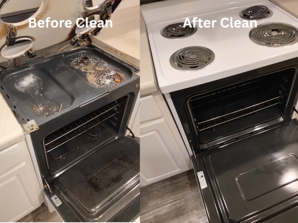 Before & After weekly Oven Cleaning tips